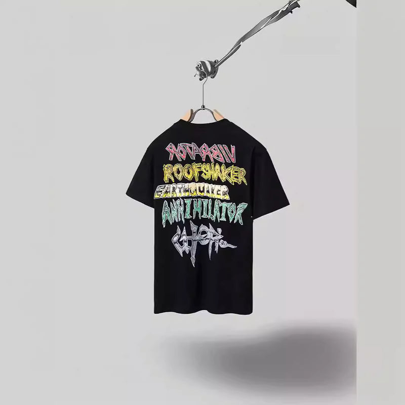 Mens T-shirts Travis Scott Cactus Jack x Utopia Utopia Short Sleeve Crew Neck Bottom Shirt