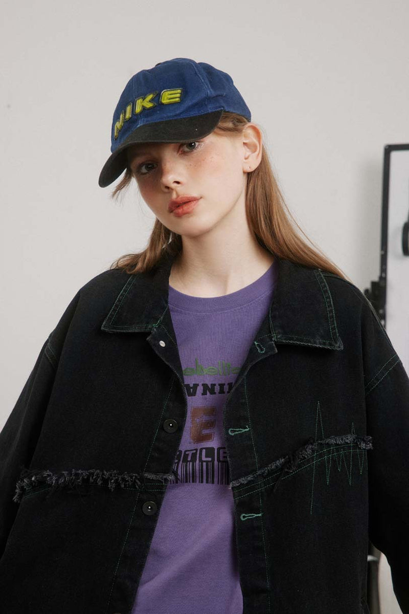 Unisex Jacket Fall Twill Washed Denim Jacket Women's Clothing