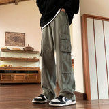 Men Sweatpants Men's Autumn and Winter Loose Trendy Retro Straight Casual Pants