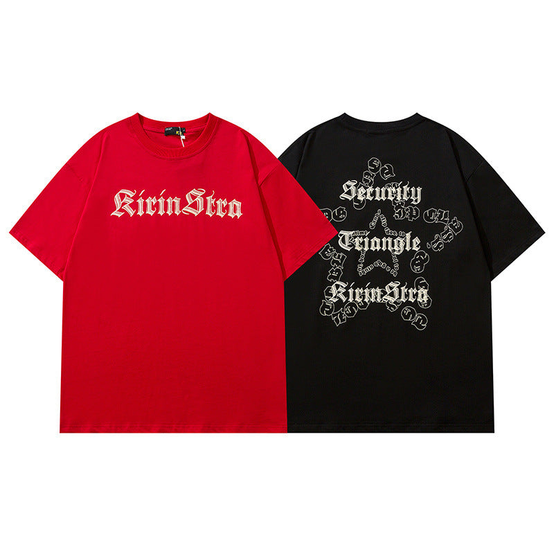 Men T Shirt Couple Half Sleeve T-shirt Hip Hop Casual Short Sleeve T-shirt for Men and Women