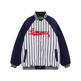 Men Cotton Padded Jacket Coat Baseball Uniform Loose Color Contrast Patchwork Pattern Cotton Coat Jacket Coat Winter Menswear