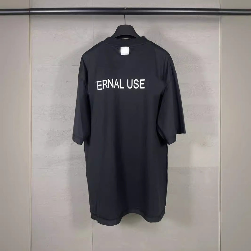 Men T-shirts Paris front and back letter T-shirts short sleeves loose casual