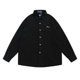 Men Long Sleeve T Shirt Spring and Autumn Leisure Long Sleeve Shirt Simple, Loose and Versatile Lapel Shirt