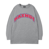 Men Long Sleeve Shirt Vintage Sweater Men's and Women's Letter Long Sleeve T-shirt Loose round Neck