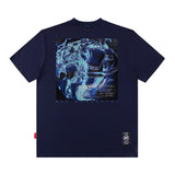 Men T Shirt Vintage Printed round Neck Short Sleeve T-shirt Men and Women Loose Couple