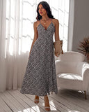 Jungle Print Maxi Dress Summer Casual Print