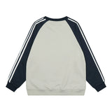 Men Hoodie Spring and Autumn Loose Sports round Neck Sweater Raglan Sleeve Pullover Top