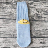 Kapital Sock Pingtian Hehong Geophone Line Double Needle Smiley Face Socks Color Matching Fashion All-Match Ladies