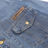 Men Denim Jacket Lapel Washed Denim Jacket Men's Loose Stitching Jacket Spring and Autumn