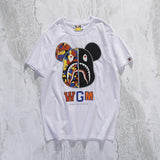 Bathing Ape T Shirt Cartoon Camouflage Bear Little Monkey Bottoming Shirt Short Sleeve T-shirt