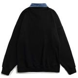 Men Fleece Lined Hoodie Multicolor Hoodie Men's Ins Loose Letter Embroidery Polo Top