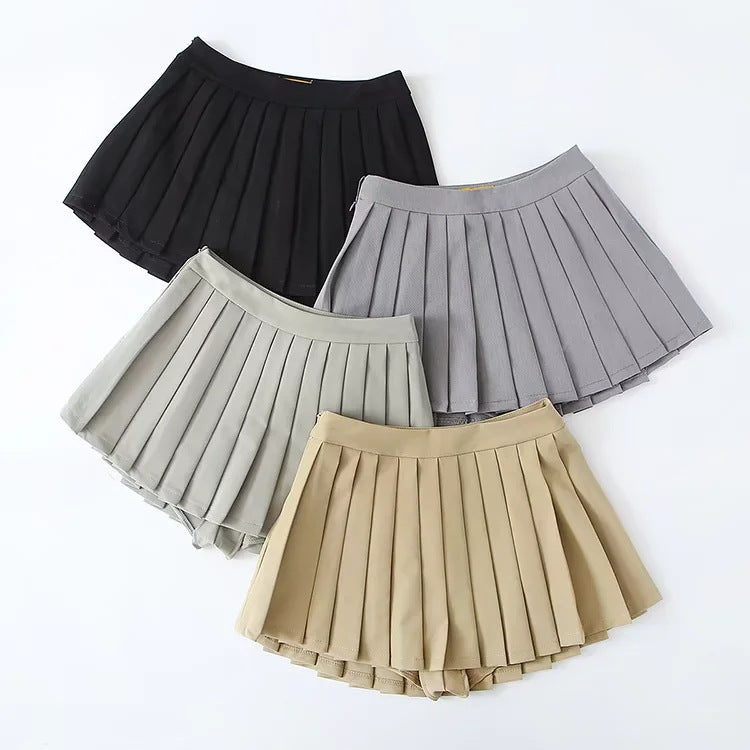 Women Skirt Slim Fit a Pleated Skirt Skirt