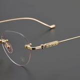 CHH Chrome Hearts Glasses Frameless Pure Titanium Glasses Frame Personalized Business