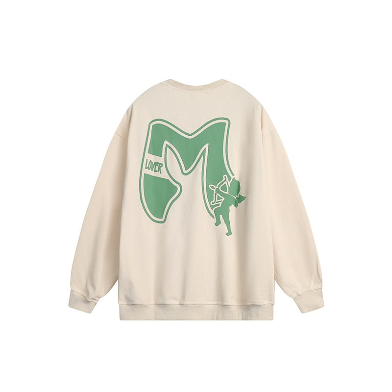 Unisex Hoodie Retro College Style round Neck Sweater for Men and Women