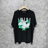 Amiri T Shirt Color Parrot Printing Casual Round Neck