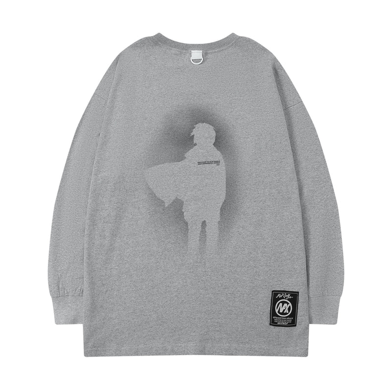Men Long Sleeve Shirt round Neck Long Sleeve T-shirt Men and Women Loose Casual Hip Hop Couple