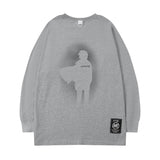 Men Long Sleeve Shirt Personality round Neck Long Sleeve T-shirt Men and Women Couple