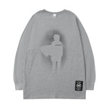 Men Long Sleeve Shirt round Neck Long Sleeve Men and Women Street Loose Casual Hip Hop Couple