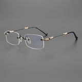 CHH Chrome Hearts Glasses Frameless Ultra Light Pure Titanium Myopia Anti-Blue Retro Glasses Frame