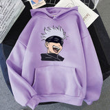 Anime Satoru Gojo Printed Long Sleeve Pullover Hoodies