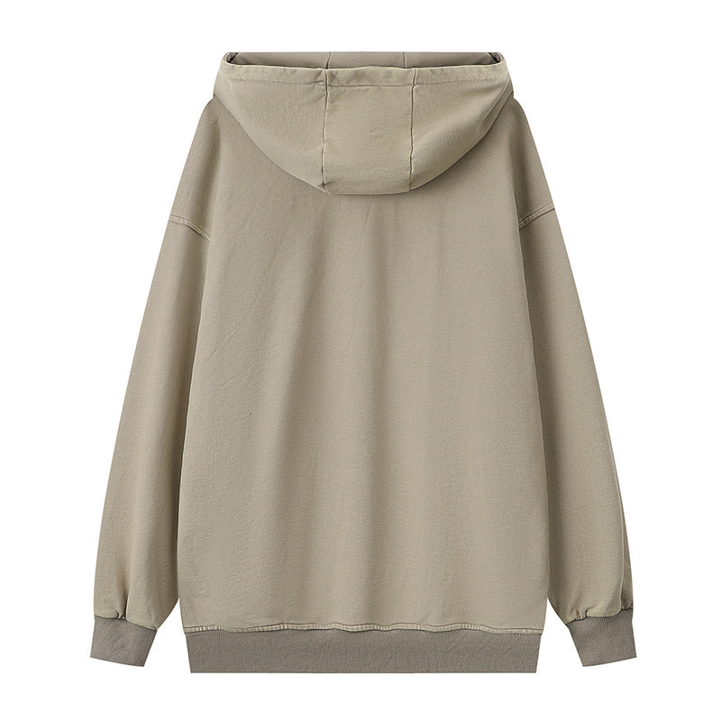 Men Hoodie Sweater Men's Autumn and Winter Washed and Worn Loose