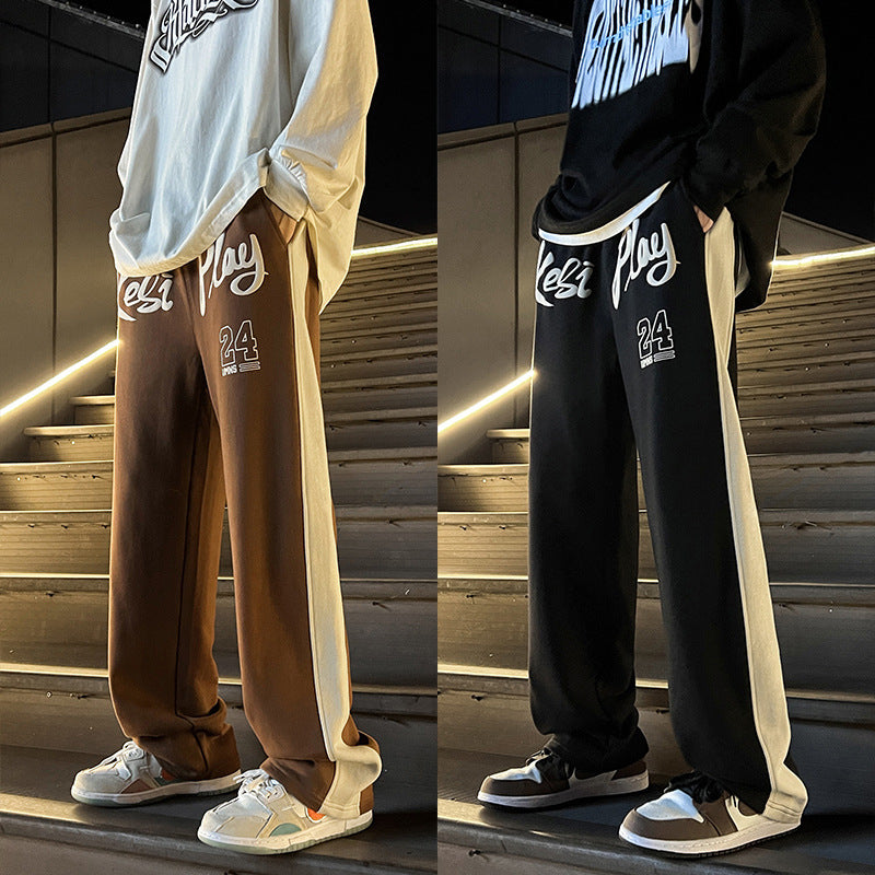 Men Sweatpants Men's Summer Fashion Brand Straight Sports Pants