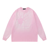Men Long Sleeve Shirt Long Sleeve T-shirt Retro Loose Long Sleeve Men and Women