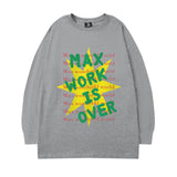 Men Long Sleeve Shirt Retro Hip Hop Long Sleeve T-shirt Men's and Women's Spring and Autumn Ins round Neck