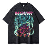 Nami T-shirts Oversized Streetwear Vintage Washed Anime