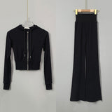 Women Long Sleeve Shirt Autumn Set Sweater Coat Casual Pants