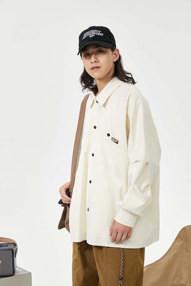 Unisex Jacket Fall Hook & Loop Shirt Women's Clothing
