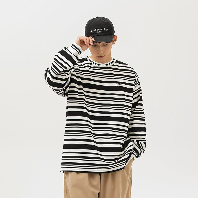 Unisex Hoodie Preppy Style Loose round Neck Sweater Men's Long-Sleeved T-shirt Coat