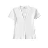 Women T-shirt Summer Base Top T-shirt with Short Sleeves