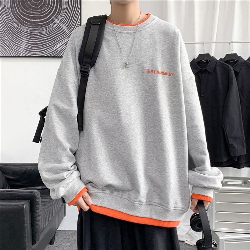 Men Hoodie Sweater Men's round Neck Hiphop Idle Style