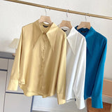 Women T-Shirt Shirt Women's Spring Drape Long Sleeve Shirt