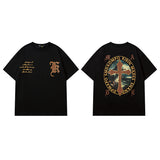 Men T Shirt Printed Short Sleeve Men's and Women's Loose Vintaget T-shirt