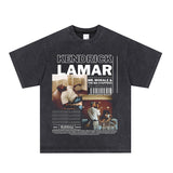 Kendrick Lamar T Shirts Cotton Hip Hop Rap Loose Short Sleeves