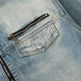 Men Denim Jacket Washed Do the Old Cowboy Jacket Men's Ins Denim Jacket Autumn