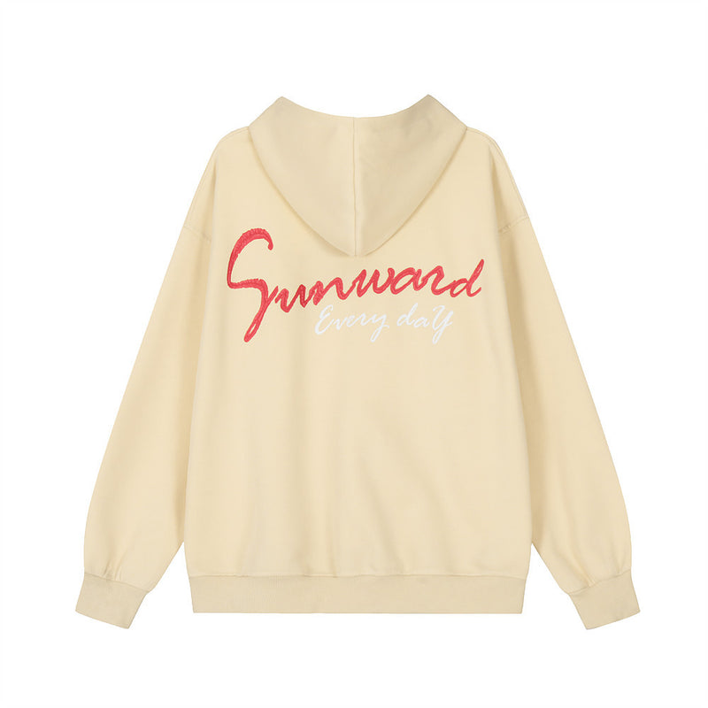 Men Hoodie Fall/Winter Hoodie Rivet Letter Printed Loose Long Sleeves Leisure Pullover Hoodie