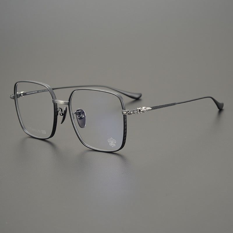 CHH Chrome Hearts Glasses Versatile Ultra Light Pure Titanium Myopia Glasses Frame