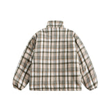 Unisex Jacket Winter Striped Stitching Cotton Jacket