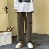 Men Sweatpants Corduroy Pants Men Loose Drooping