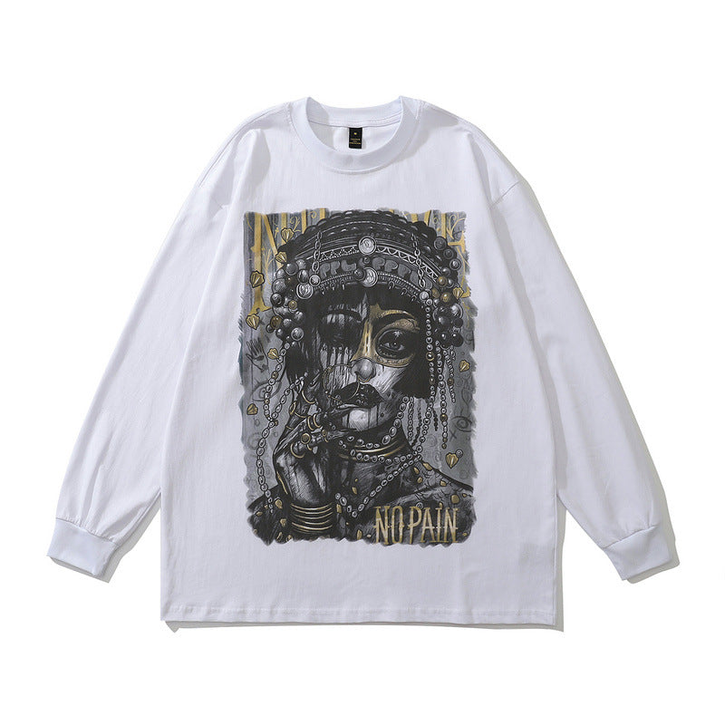 Men Long Sleeve Shirt Vibe Style Long Sleeve T-shirt Men Couple Sweater