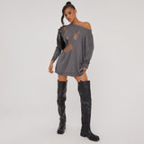 Women's Desses Knitted Dress Autumn Women's Long-Sleeved Skirt