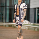 Men Co-Ords Summer Beach Suit Men's Casual Shirt Shorts