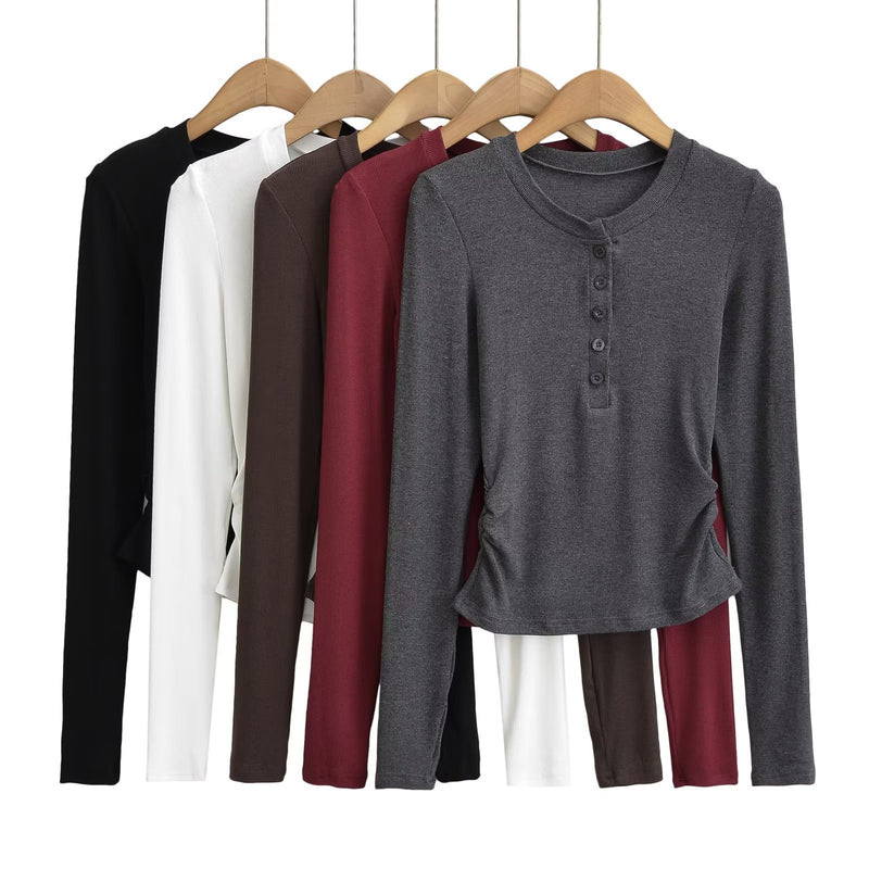 Women T-Shirt Long Sleeve Bottoming Shirt T-shirt Autumn Women's Top