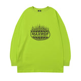 Men Long Sleeve Shirt round Neck Long Sleeve T-shirt Men and Women Street Hip Hop Preppy Style