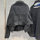 Graffiti Bomber Jacket Graffiti Cola Embroidery Denim