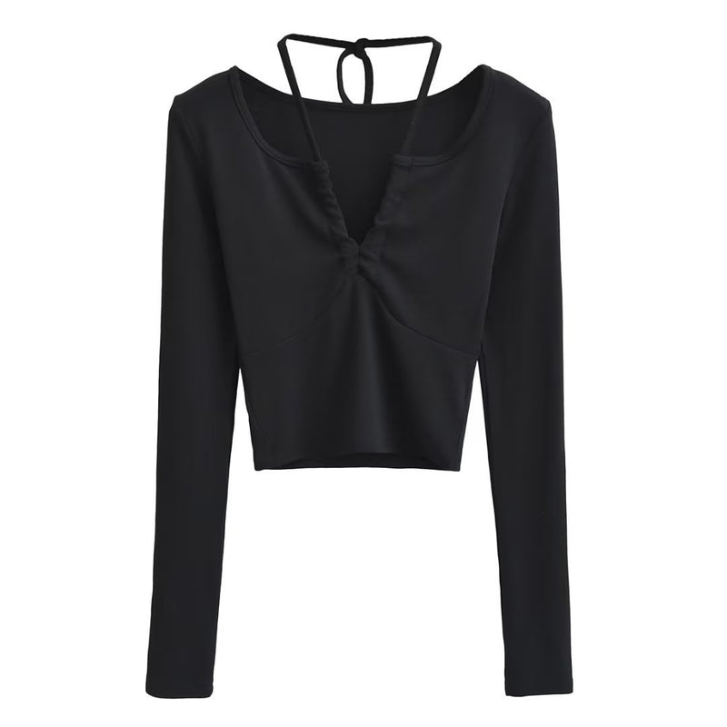 Women T-shirt Spring Long Sleeve T-shirt Bottoming Shirt Top