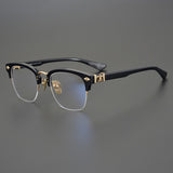CHH Chrome Hearts Glasses Light Luxury Square Thick Frame Half Frame Myopia Glasses Frame
